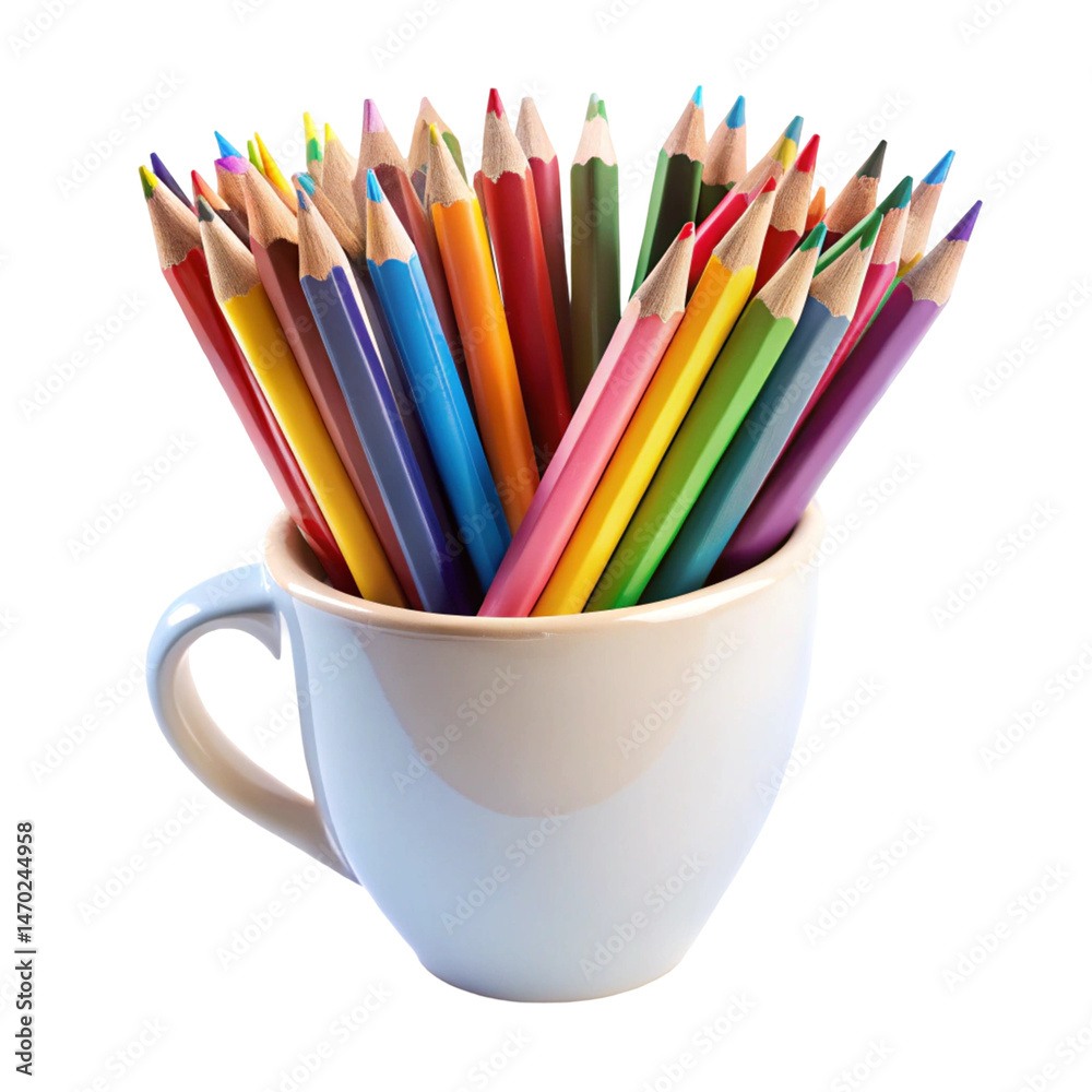 colored pencils in a glass colored pencils in a glass