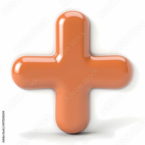 Orange Plus Sign Symbol