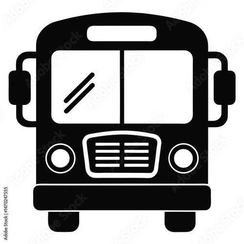 Bus driver element isolated mileage tracker device on white background
