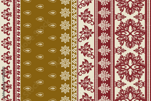 Motifs Ikat floral paisley embroidery floral.ikat ethnic oriental pattern traditional.Ikat embroidery style abstract embroidery design for texture, fabric, clothing, wrapping, decoration,Saree Sarong 