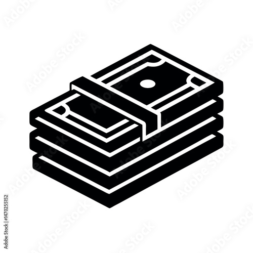 money stack solid icon