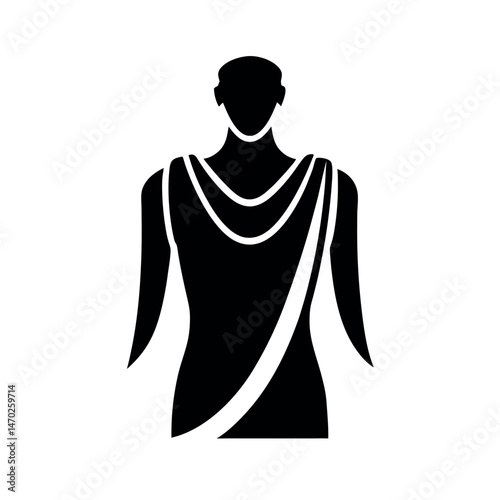Ancient Greek Roman Tunic Toga Costume Illustration