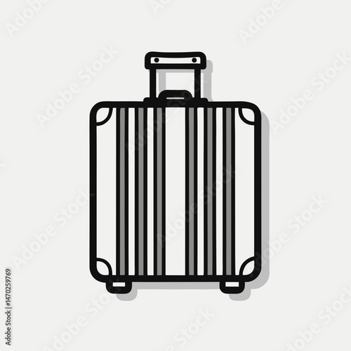 suitcase isolated on white