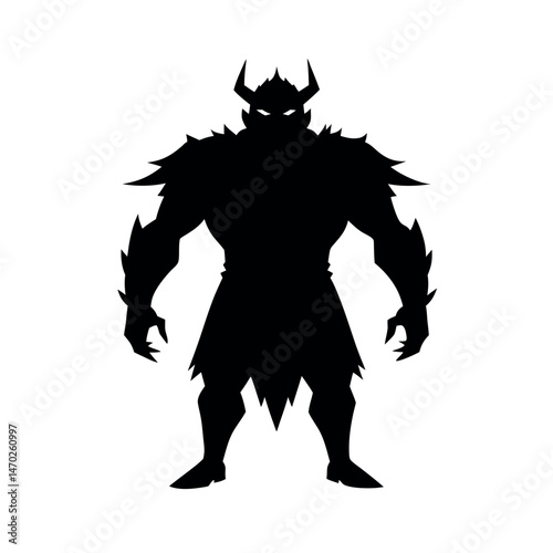 Monster Barbarian Costume Vector Drawing
