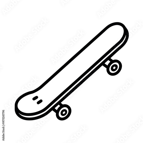 skateboard line icon