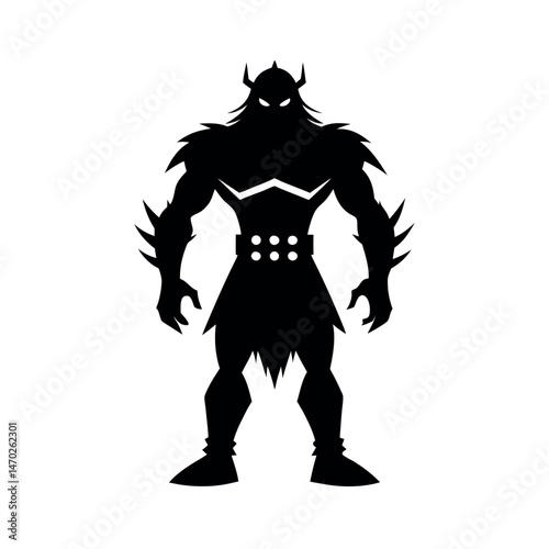 Warrior Fighter Barbaric Costume Vector Art