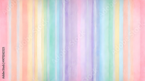 Soft pastel rainbow watercolor stripes on a smooth textured background