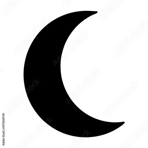 A crescent moon, a beautiful celestial symbol of change and transition