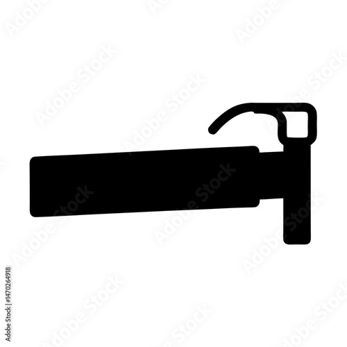 Silhouette of a retro soap dispenser, elegant and clean design for sanitization