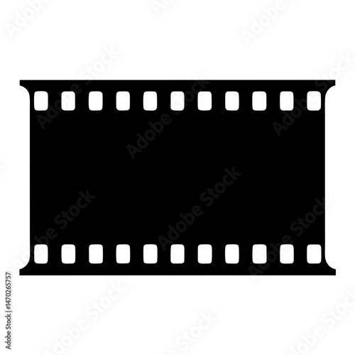 Black and white film strip image featuring a retro vintage photograph