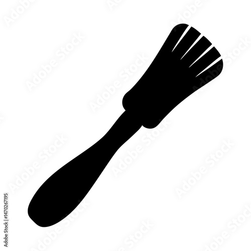 Black silhouette of a pastry brush used for baking and cooking applications