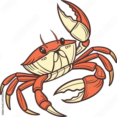 Colored Crab Design Illustration. Artistic Crab Color Design. Colorful Crab Graphic Artwork. Crab Inspired Colorful Design. Modern Crab Shell Design Concept