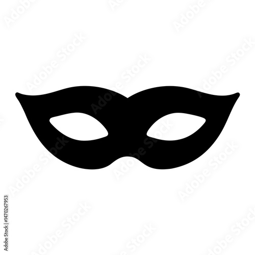 Simple black masquerade mask perfect for a costume party or Halloween