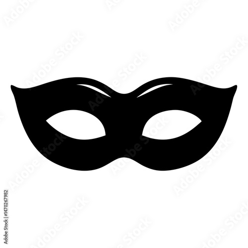 Simple black eye mask image for a costume party or masquerade ball
