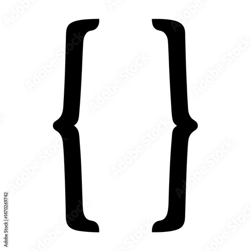 Elegant Black Curly Braces A Symbol of Inclusion and Mathematical Notation