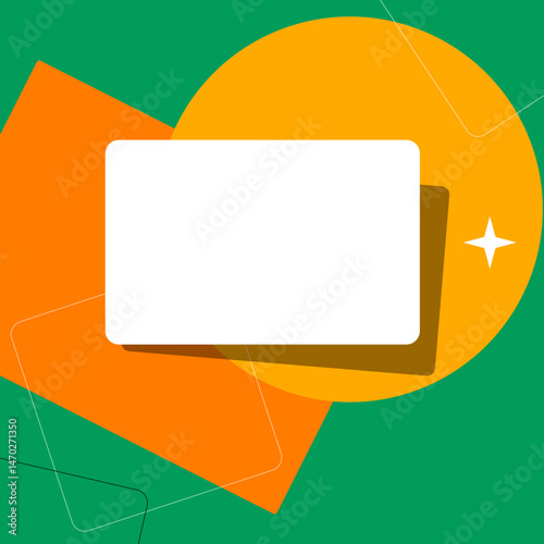 Social Media Post Template with Light Green Background and White Foreground Box for Text