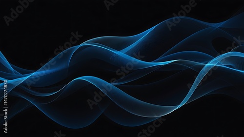 Abstract blue wave background