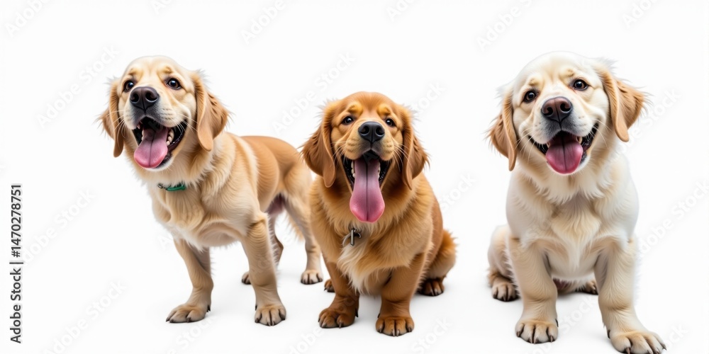 Three happy dogs Three happy dogs