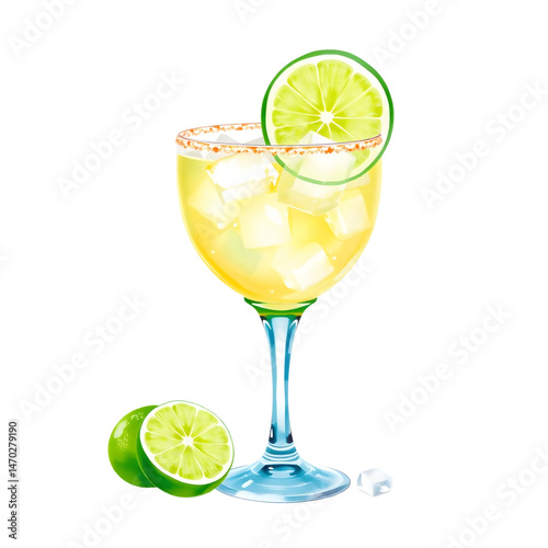 cocktail with lime