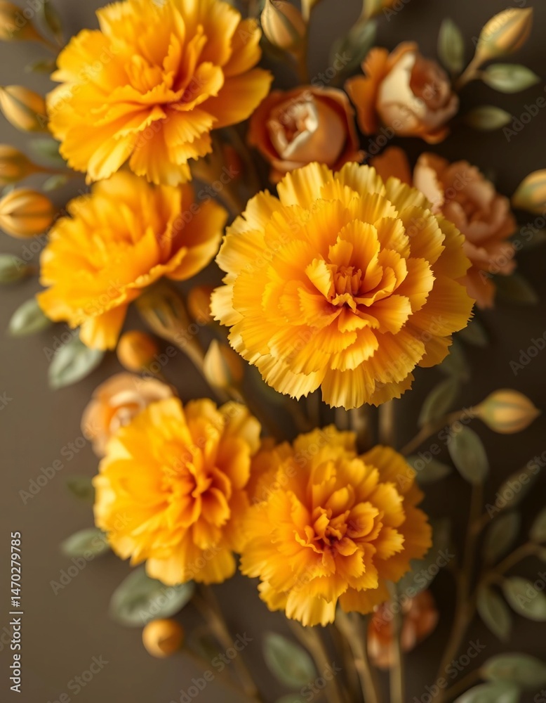 Fototapeta premium orange chrysanthemum flowers