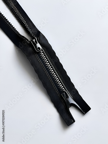 black plastic zipper
