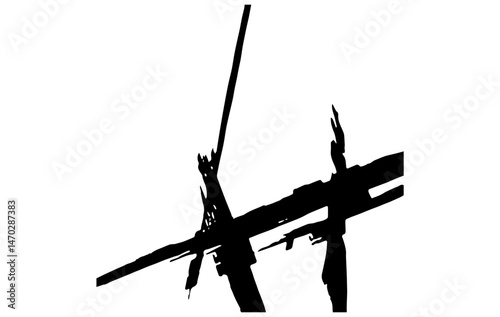 Abstract Silhouette of a Structural Framework