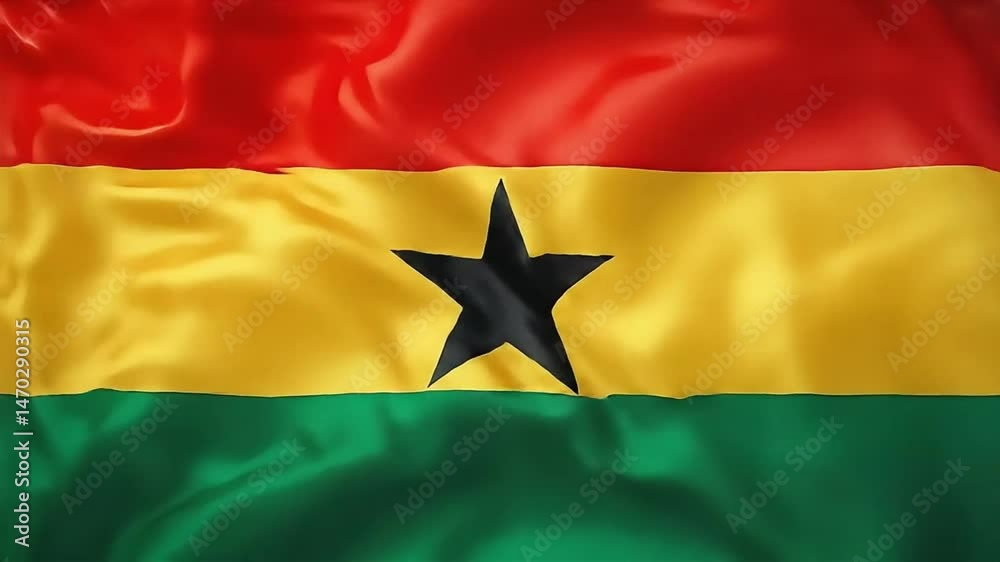 ghanaian flag for national Day or Independence Day of ghana