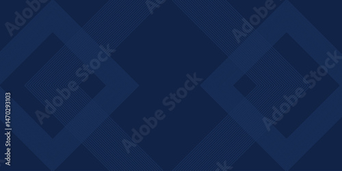 Dark blue background. Modern lines curves abstract presentation background. Luxury paper cut background