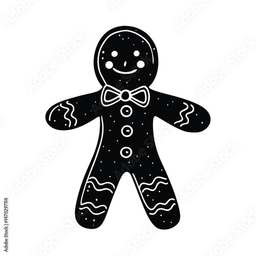 gingerbread man isolated on white