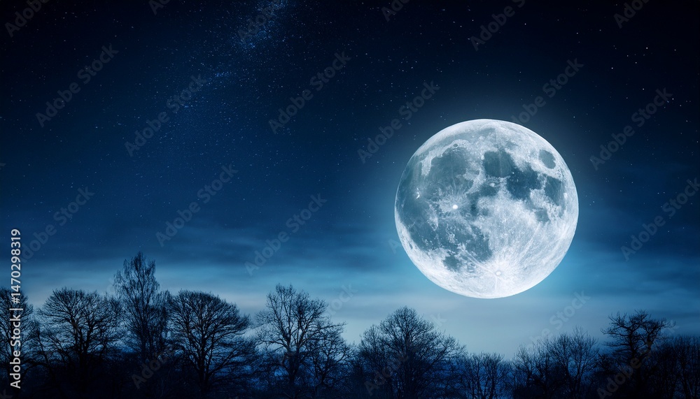Fototapeta premium full moon night