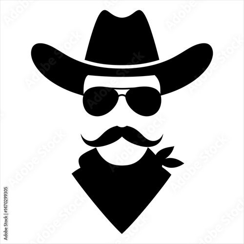Classic Cowboy Silhouette  A Timeless Icon of the American West