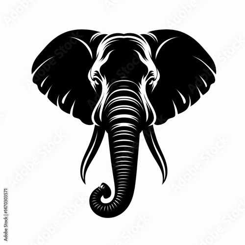 Wallpaper Mural elephant silhouette Torontodigital.ca