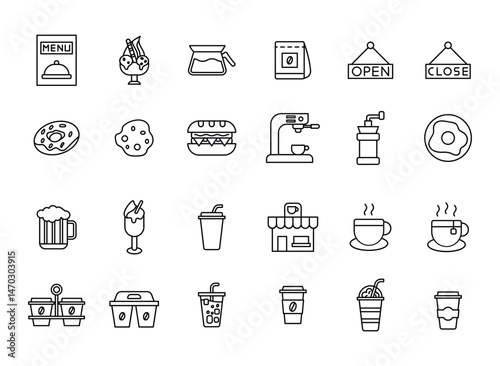 Coffee shop menu offers food  drinks