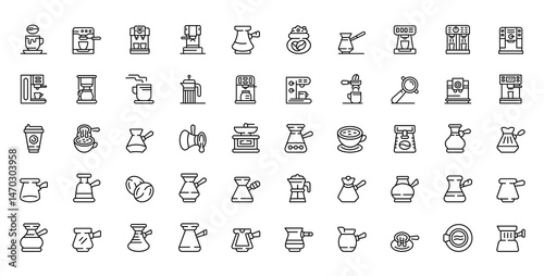 Various styles and types of coffee makers