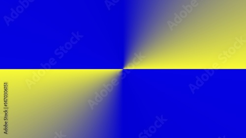 Abstract image with blue and yellow gradient, divided into four quadrants