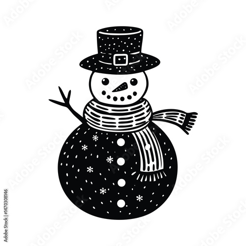 snowman isolated on white