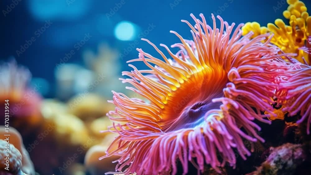Vibrant Sea Anemone in Underwater Paradise Vibrant Sea Anemone in Underwater Paradise