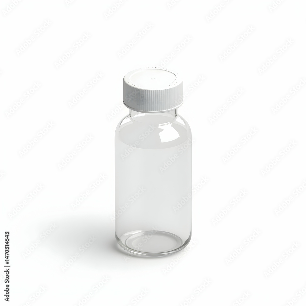 Medicine Bottle 3D Icon Isolated on White Background Representing Healthcare Essentials Medicine Bottle 3D Icon Isolated on White Background Representing Healthcare Essentials