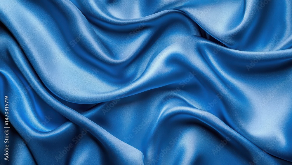 Obraz premium Luxurious blue silk drapes