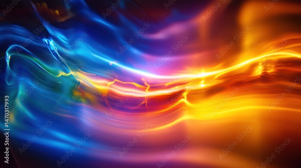 Obraz premium Abstract design with vibrant glowing energy waves.