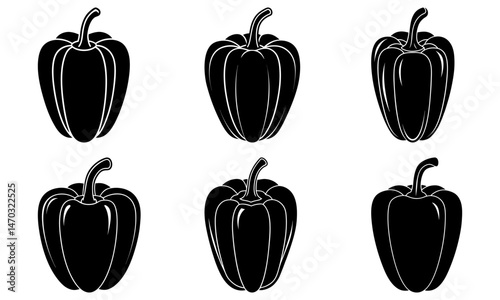 Paprika silhouette vector