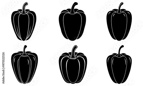Paprika silhouette vector
