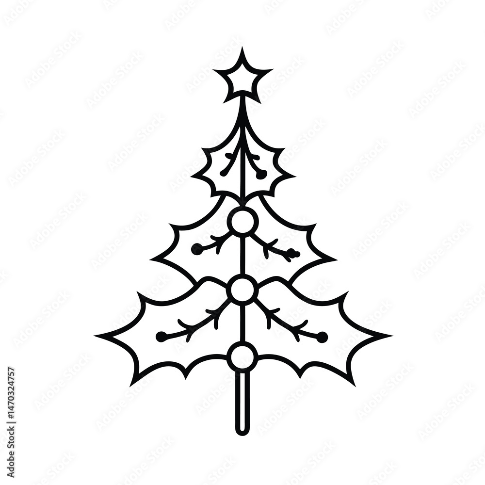Fototapeta premium vector christmas tree