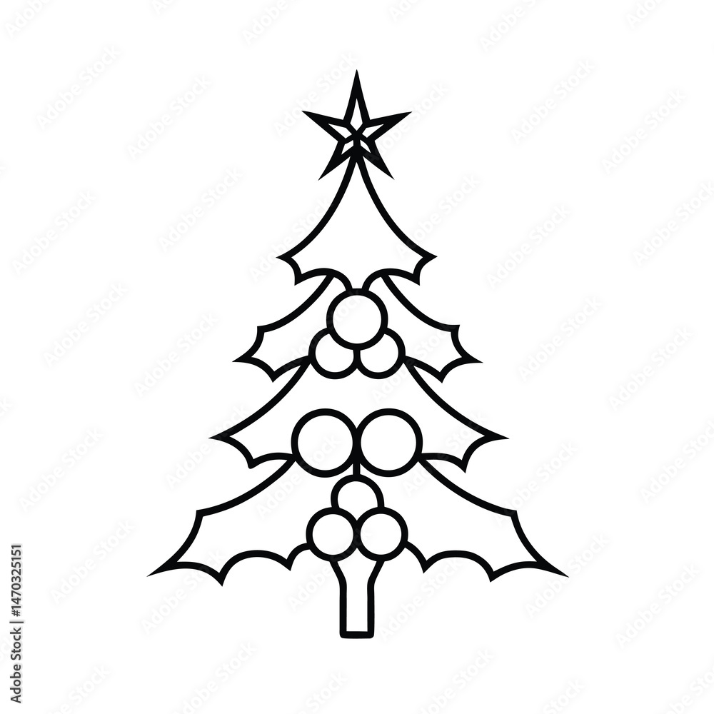Obraz premium christmas tree vector