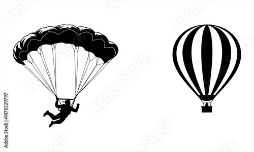 Parachute in the sky