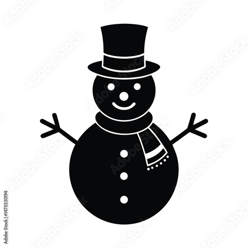 snowman with a broom