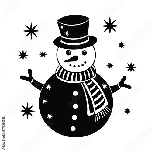 snowman with broom