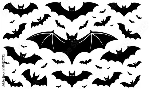 Halloween bat and bats.