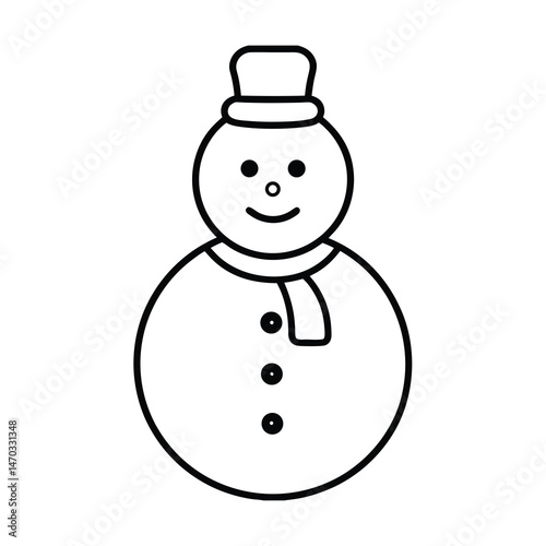 snowman isolated on white background