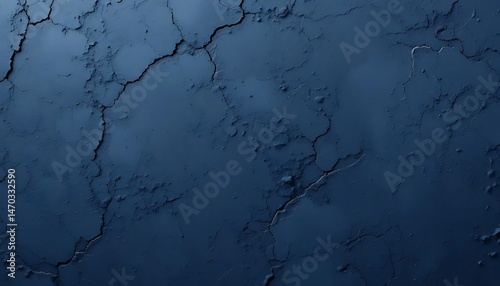 Dark blue textured plaster wall background